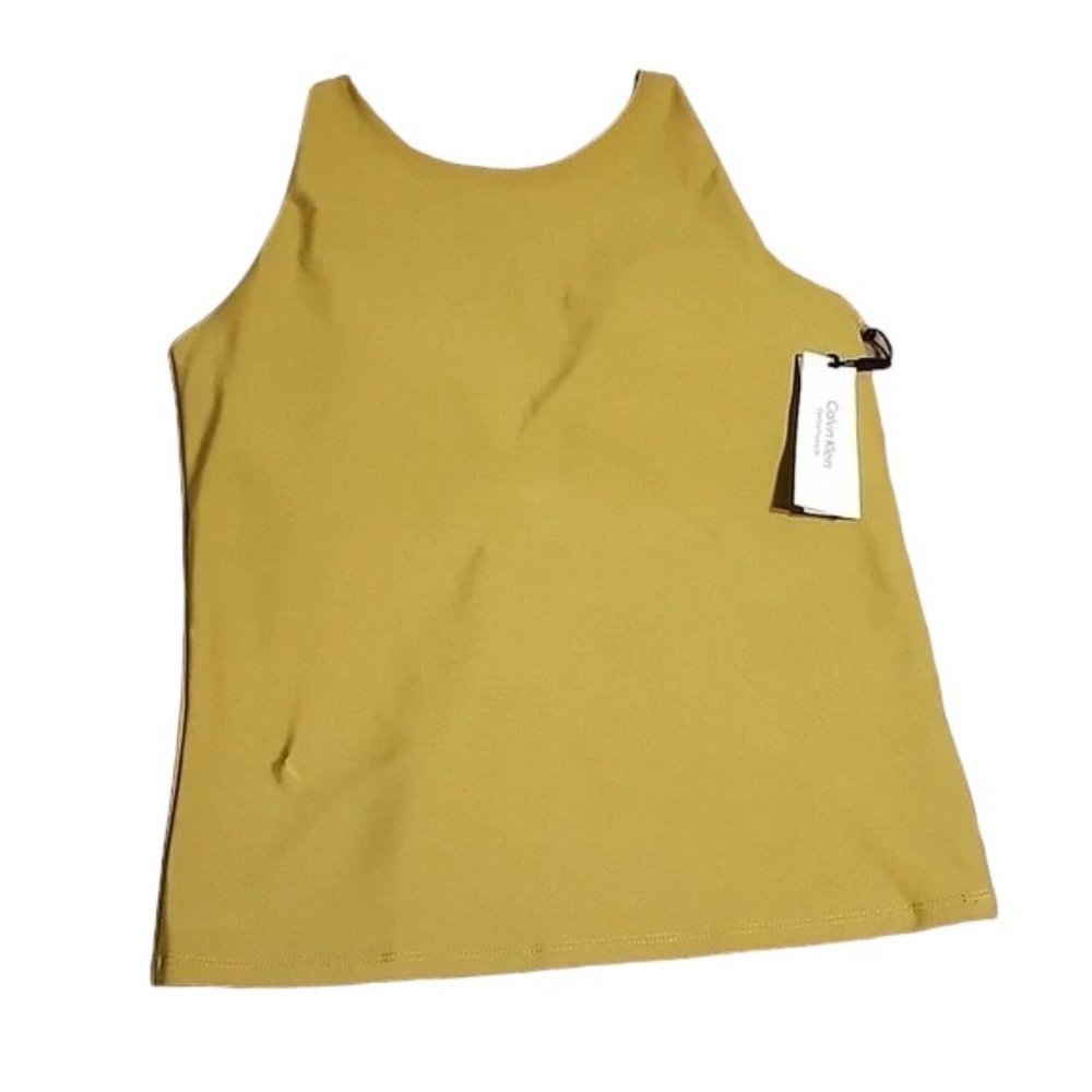 NWT Womens Calvin Klein Performance Active Wear Tank Top. Size XL. Green